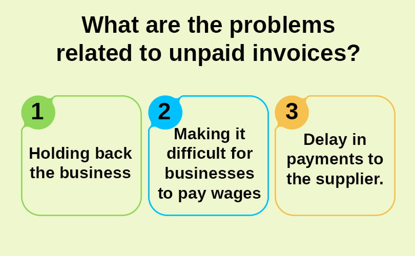 what are the problems related to unpaid invoices